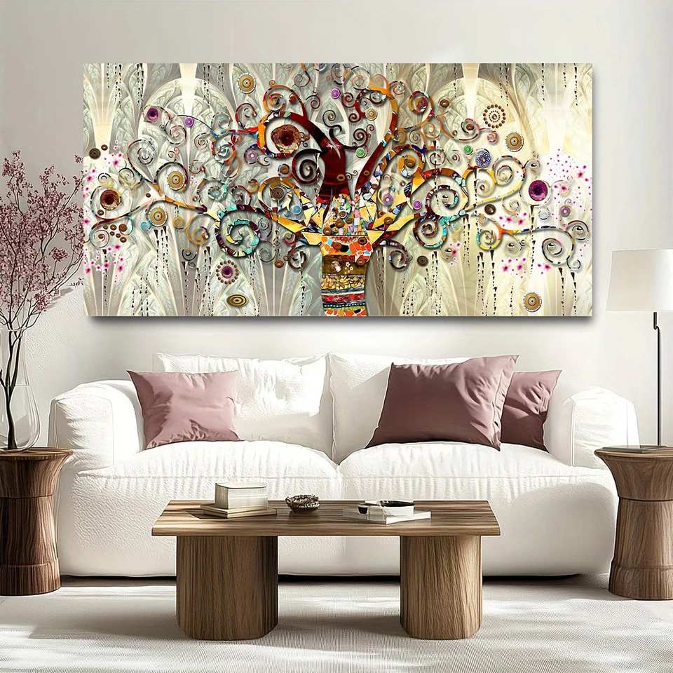 Tree of Life By Gustav Klimt Landscape Canvas Painting Poster And Print Wall Art - Image 1 of 4