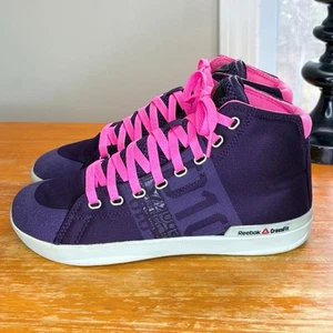 Reebok CrossFit Lite TR Women’s Sneaker 7.5 Plum EUC Canvas Vegan Lifting - Picture 1 of 14