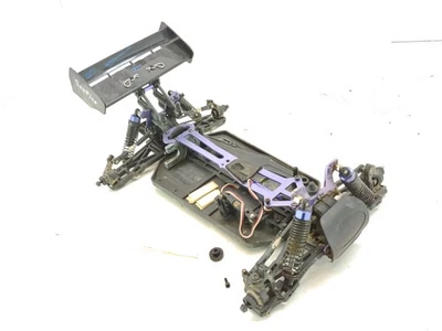Rare Vintage Exceed RC Sunfire 1/10 4x4 Buggy Roller Slider Chassis + Servo Used - Image 1 of 4