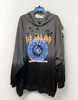Torrid Def Leppard Acogedora Sudadera con Capucha Polar Envejecida Gris Ombré Mujer Talla 6 (6X 30) Foto 1 de 4