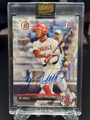 JO ADELL 2022 Topps Archives Signature Series 2017 1st Bowman Auto #/12 Encased - Image 1 of 3