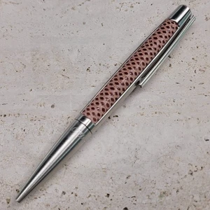 S.T. Dupont Defi Custom Ballpoint Pen Red Reptile Exotic Leather - Picture 1 of 4