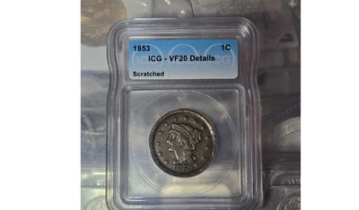 1853 Large Cent – PCGS Certified – Good Condition - Image 1 of 2