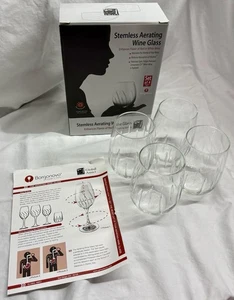 Amici Aerating Stemless Wine Glasses Set of 4- Made in Italy Borgonovo - Bild 1 von 11