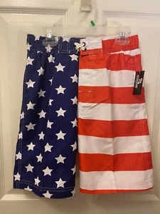Bañador Revolution USA Patriótico Bandera Americana Estrellas Rayas Corto M 8/10 A7 - Imagen 1 de 7