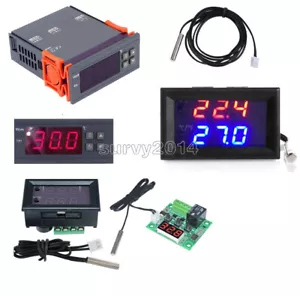 W1209WK 90~250V 10A Temperature Controller Sensor Thermostat 10K 1% 3950 Probe - Picture 1 of 18
