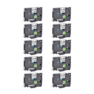 10x Compatible Brother HSe-211 Cartouche 5.8mm gaine thermorétractable blanc - Photo 1/7