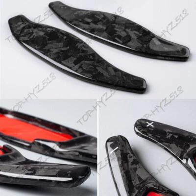 For Kia Forte 2019-2024 Steering Wheel Shift Paddle Extension Forged Carbon - Image 1 of 4