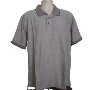 Polo retro Wear Guard para hombre grande gris Chevron trabajo informal Foto 1 de 4