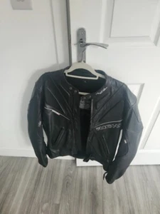 Richa Leather Abrasion Lined Armoured Motorcycle Motorbike Leather Jacket 44 - Picture 1 of 6