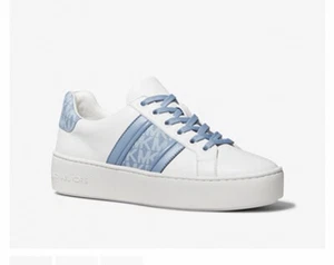 ¡NUEVO! Tenis Michael Kors Amapola de Cuero Sintético y Logotipo a Rayas Talla 9** - Imagen 1 de 10