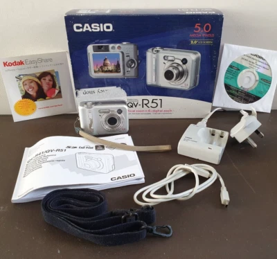 Casio QV-R51 5.0MP Digital Camera 2" Screen 3x Optical 4x Digital Zoom, EXC COND - Image 1 of 4