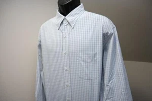Donald Ross Dry Fitting Performance Nylon Spandex Plaid Dress Shirt Mens Sz XL - Picture 1 of 7