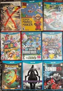 Mario 3D World, KART 8, New Luigi, Rayman, Smash Bros Wii U Lot (8 Games) - Picture 1 of 1