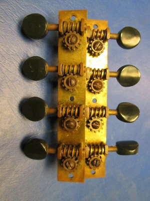 Vintage '20s-30s  Waverly NEW YORK. Mandolin Tuner Set GOLD ! 15/16" Spacing - Image 1 of 4