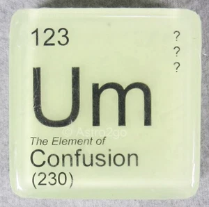 PERIODIC TABLE ELEMENT "Um" CONFUSION NOVELTY GLOW HAND SOAP-4 oz JUST BUBBLY - Picture 1 of 6
