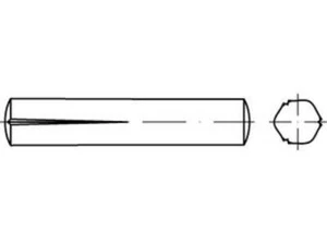 100 x Passkerbstifte ISO 8745 1.4305 8 x 40 rostfrei A 1 VES, CAB FASTENING - Bild 1 von 1