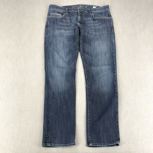 Mavi Jeans Mens 36x32 Dark Jake Slim Straight Boot Stretch Preppy Fade Whisker - Picture 1 of 18