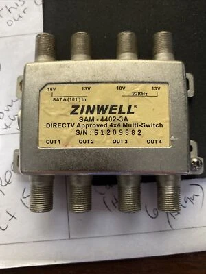 Zinwell 4X4 Multi-Switch Sam-4402-3A, Direct TV Approved - Image 1 of 4