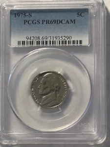 1975-S Jefferson Nickel PR69 DCAM - Picture 1 of 2