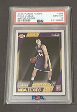 2016-17 Panini Hoops Ivica Zubac Artist Proof 10/25 Rookie RC #288  -  PSA 10