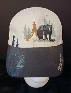 Great Smoky Mountains Hat Cap Bear National Park Tennessee Leather Strapback - Picture 1 of 8