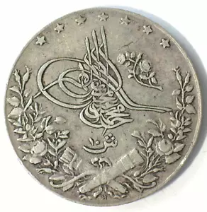 ÄGYPTEN MAHMAD V AH1327/6H (1913) SILBER 10 QIRSH (KM-309) SEHR GUTER ZUSTAND - Bild 1 von 2