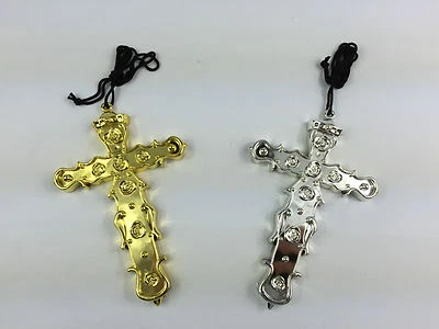 Erwachsene Vikar Nonne Priester Mönch Pope Verziert Kreuz Kirche Kostüm Herren - Bild 1 von 3