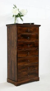 Massivholz Kommode mit schubladen Braun kolonial nußbaumfarben Anrichte schrank - Bild 1 von 6