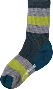 Smartwool Kids' Hike Medium Striped Crew Everglade Small - Picture 1 of 2