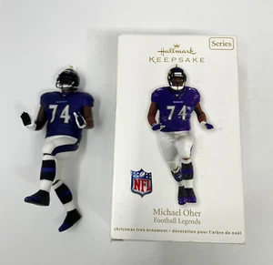 2012 Michael Oher Hallmark Keepsake Ornament Baltimore Ravens Blind Side QX8234 - Picture 1 of 12