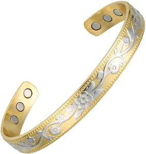 My Copper Gold and Silver colored, Copper Magnetic Therapy Bracelet 99.9% Solid - Bild 1 von 9