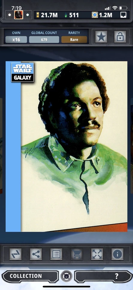 Topps Star Wars Digital Card Trader Galaxy Selects Lando Calrissian Insert - Image 1 of 1