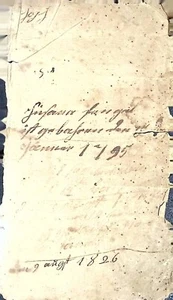1795 Handwritten Financial Record with 1826 Notation - Picture 1 of 3