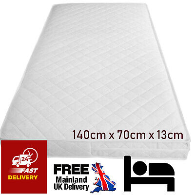 Baby Toddler Cot Bed Mattress Quilted Breathable Extra Thick 140 X 70 X 13 • 44.11$