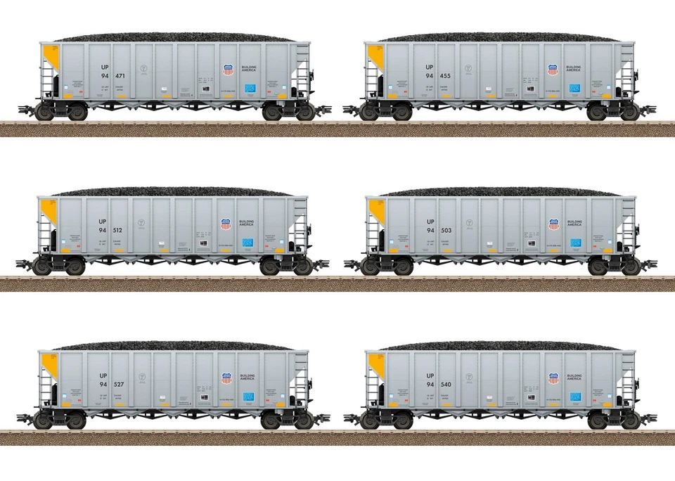 HO Scale Wagons - T24903 - Union Pacific Hopper Car Set - Image 1 of 1