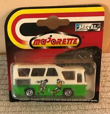 RARE NEW Majorette Bus SOCCER MINIBUS No. 262 White/Green 1/87 Made in France