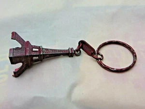 Key ring chain fob Eiffel Tower Paris metal travel - Picture 1 of 3