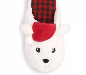 Zapatillas para niños talla 2 Navidad vacaciones zuecos sin cordones sombrero de Santa oso de peluche jóvenes - Imagen 1 de 5