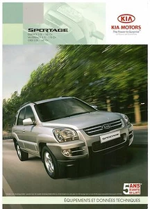 Kia Sportage Specifications 2006-07 French Market Foldout Brochure - Picture 1 of 2