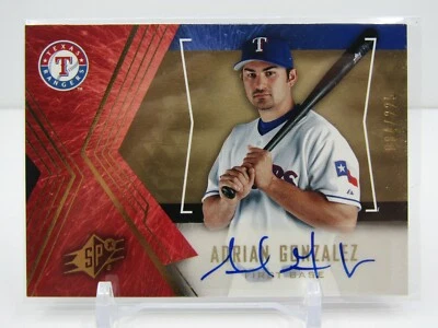 ADRIAN GONZALEZ 2005 UD SPX COLLECTION AUTOGRAPH AUTO #84/225- RANGERS!! - Image 1 of 2