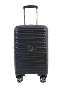 Delsey Paris 22" Black Hardside Trunk Carry On luggage Only - Clean! - Picture 1 of 6