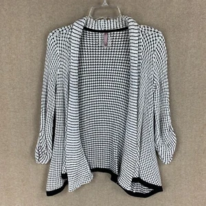 Mauve Womens Sweater L (M) White Knit Cardigan Ope Front Long Sleeve Relaxed - Imagen 1 de 21