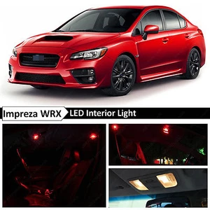 10x Accesorio de bombillas LED interiores rojas se adapta a Subaru Impreza WRX STI 2015-2017 - Imagen 1 de 12