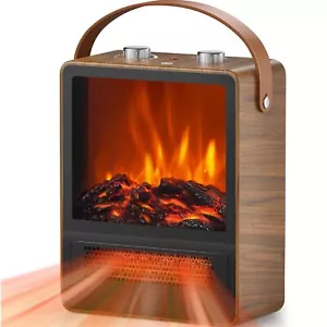 Electric Fireplace Heater for Indoor Use, 1500W/750W Space Heater Fireplace with - Picture 1 of 6