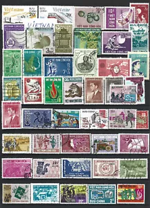 VIETNAM UM 1959 ALLGEMEIN SCHÖNE GEBRAUCHTE SAMMLUNG VON RESTEN IN TEILSÄTZEN - Bild 1 von 2