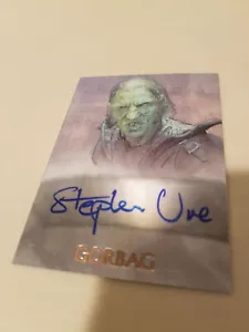 Lord Of The Rings Signed Autographed Gorbag Stephen Ure Authentic Chrome Insert - Picture 1 of 2