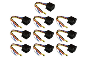 LOTE DE 10 TEMCo 12 V 60 70 80 Amp Bosch Estilo S Arnés de Relé Enchufe Automotriz - Imagen 1 de 4