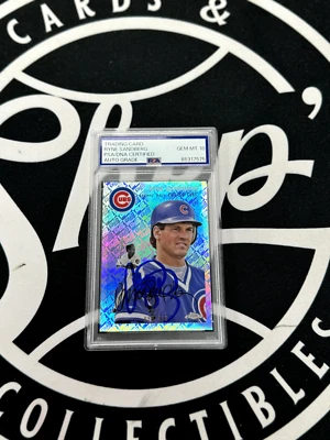 2023 Topps Chrome Platinum Ryne Sandberg LOGO retractor Auto PSA 10 #467 signed - Image 1 of 2