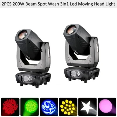 200W Led Moving Head Light ，Rainbow Effect Beam Stage Club Event DJ Light - Image 1 of 4